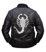 Mens Scorpion Logo Drive Satin Bomber Jacket – Valentine Jacket – Souvenir Jacket – Drive Jacket